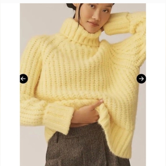 Anthropologie Sweaters - Cozy Yellow Turtleneck Sweater Pilcro by anthropologie Medium